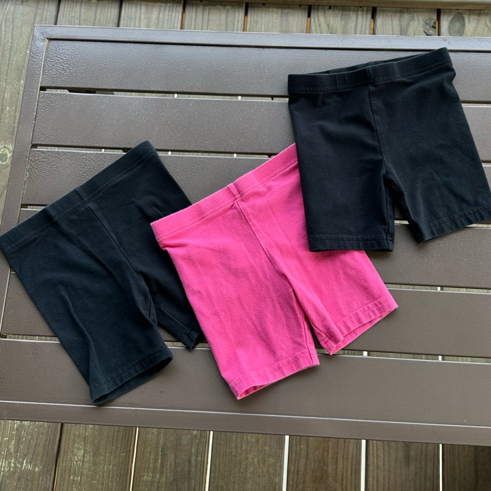 Carters Black and Pink Bike Shorts Lot of 3 Size 5T